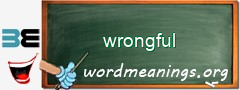 WordMeaning blackboard for wrongful